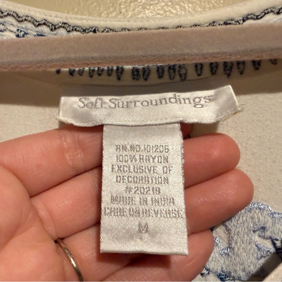 Soft Surroundings Kaftan Maxi Dress Embroidered size medium - Picture 7 of 13